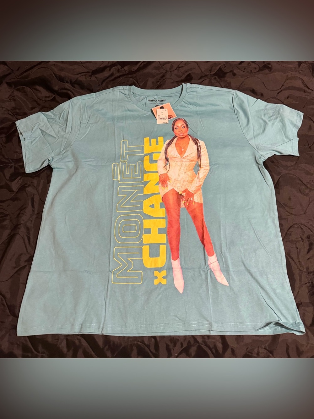 Monet x change Women's Light Blue Graphic Tee size 2X